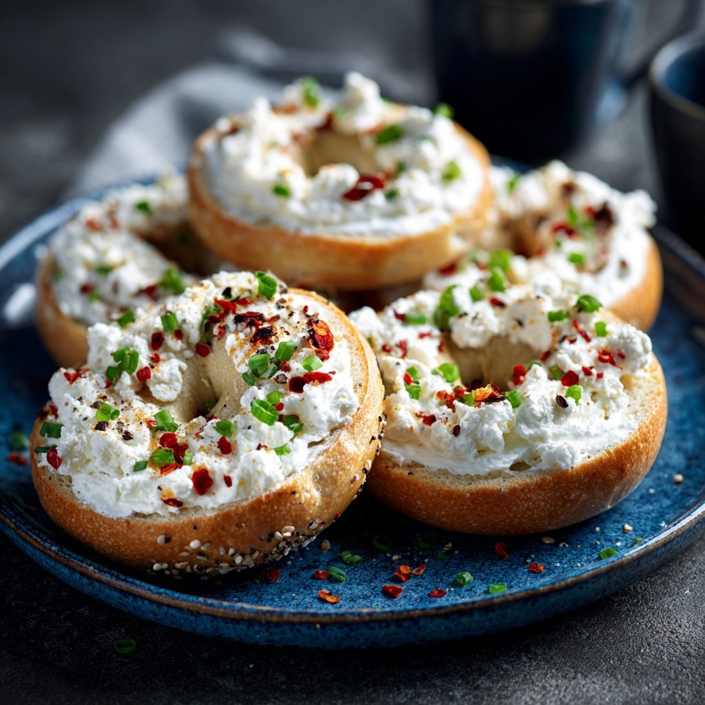 Cottage Cheese Greek Yogurt Bagels