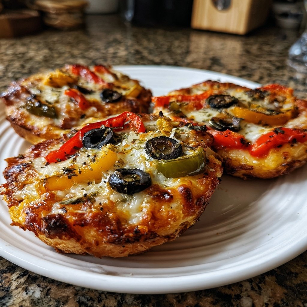 Super Bowl Food Mini Veggie Pizzas