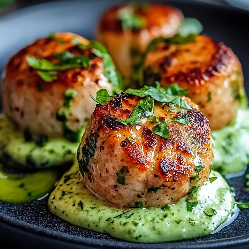Salmon Balls with Creamy Avocado Sauce