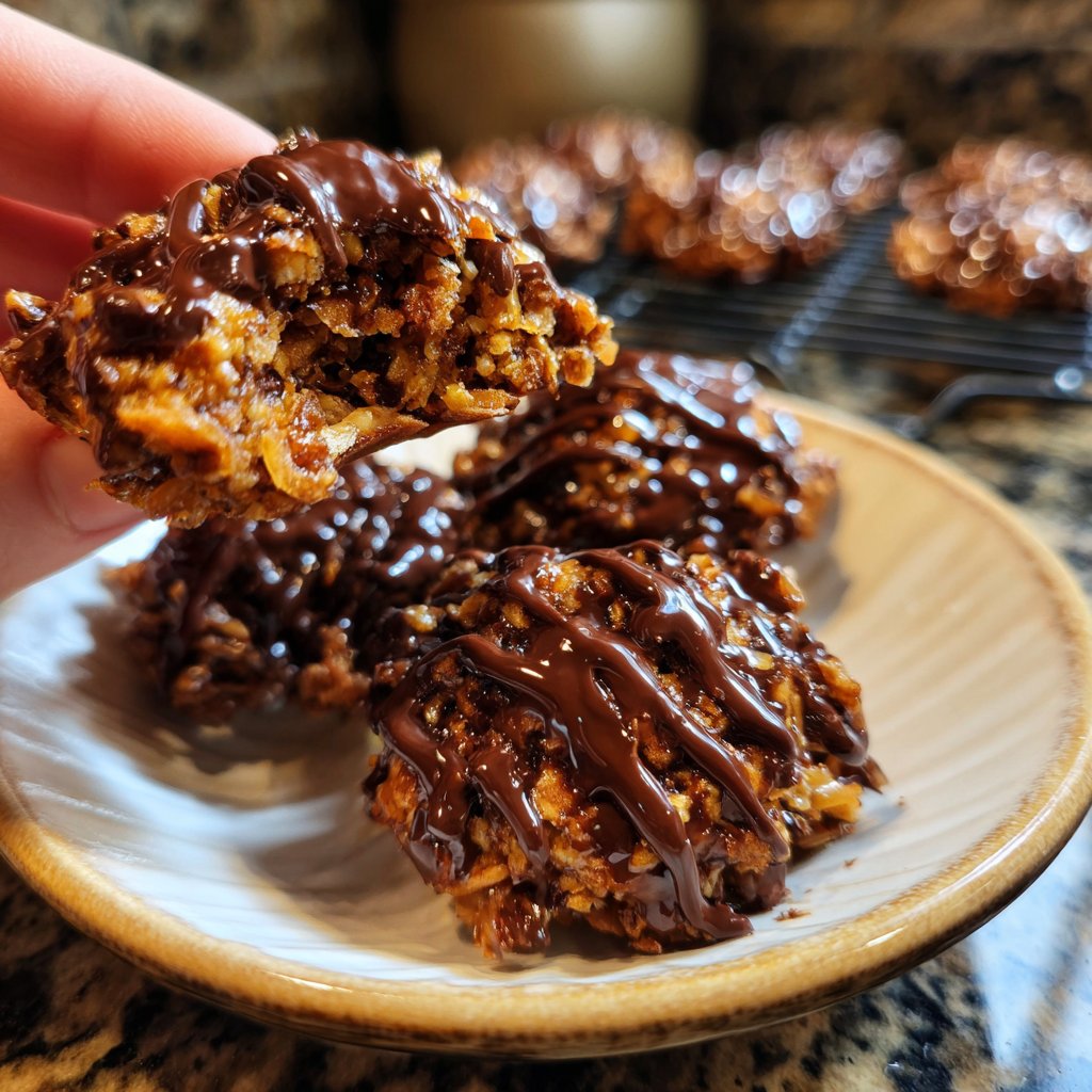 Chocolate Hazelnut Coconut Clusters