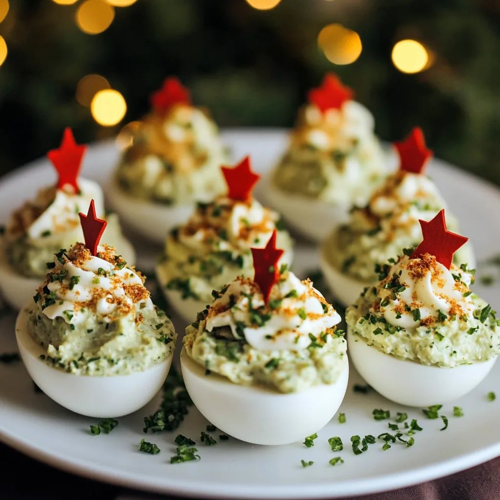 Christmas Tree Deviled Eggs! 🎄