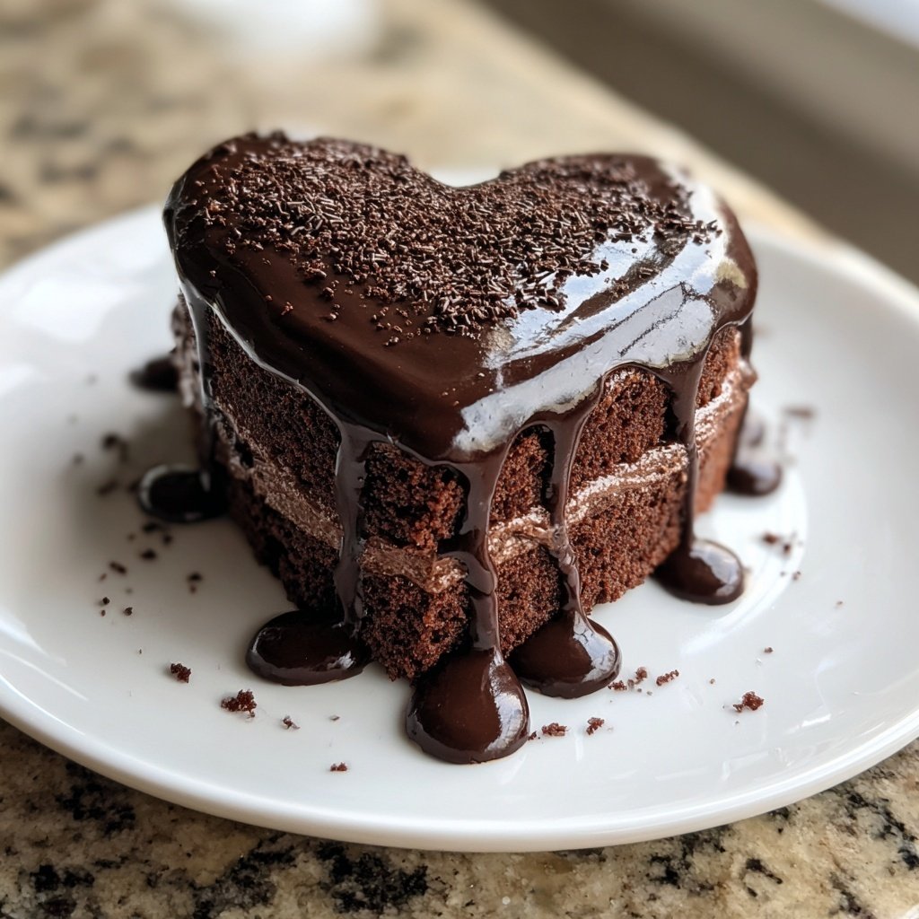Mini Heart Cake with Chocolate Sponge