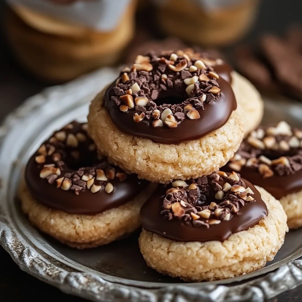 Hazelnut Thumbprint Cookies with Silky Ganache
