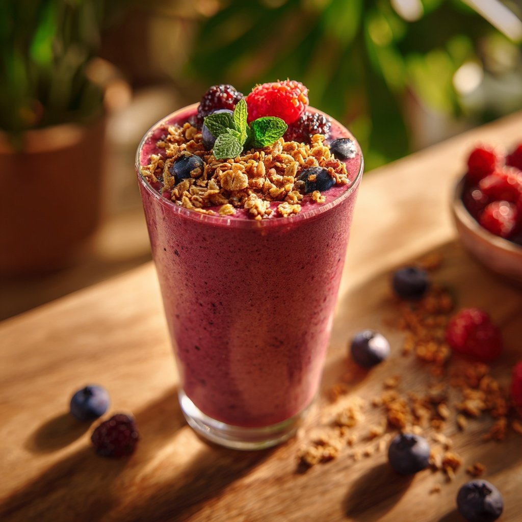 Mixed Berry Smoothie Breakfast