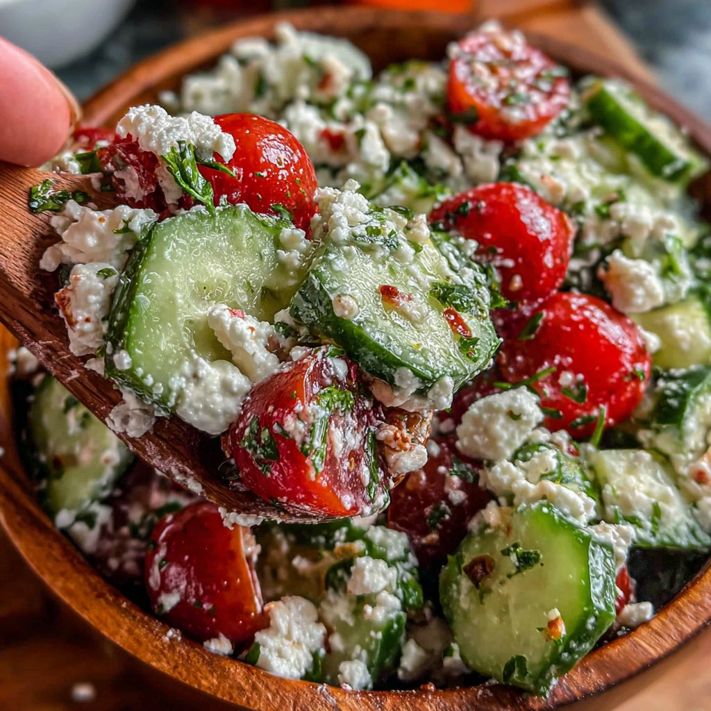 Mediterranean Cucumber Tomato Feta Salad