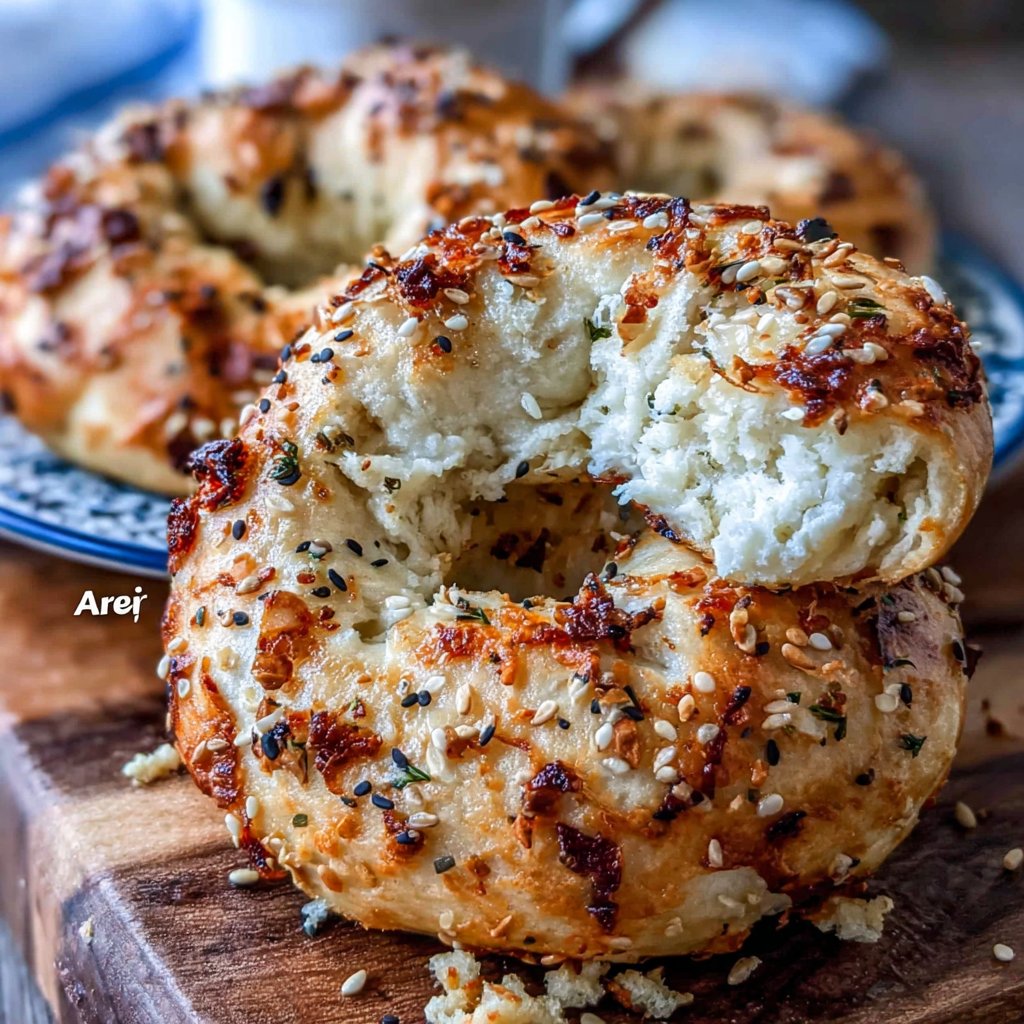 Air Fryer Yogurt Bagels