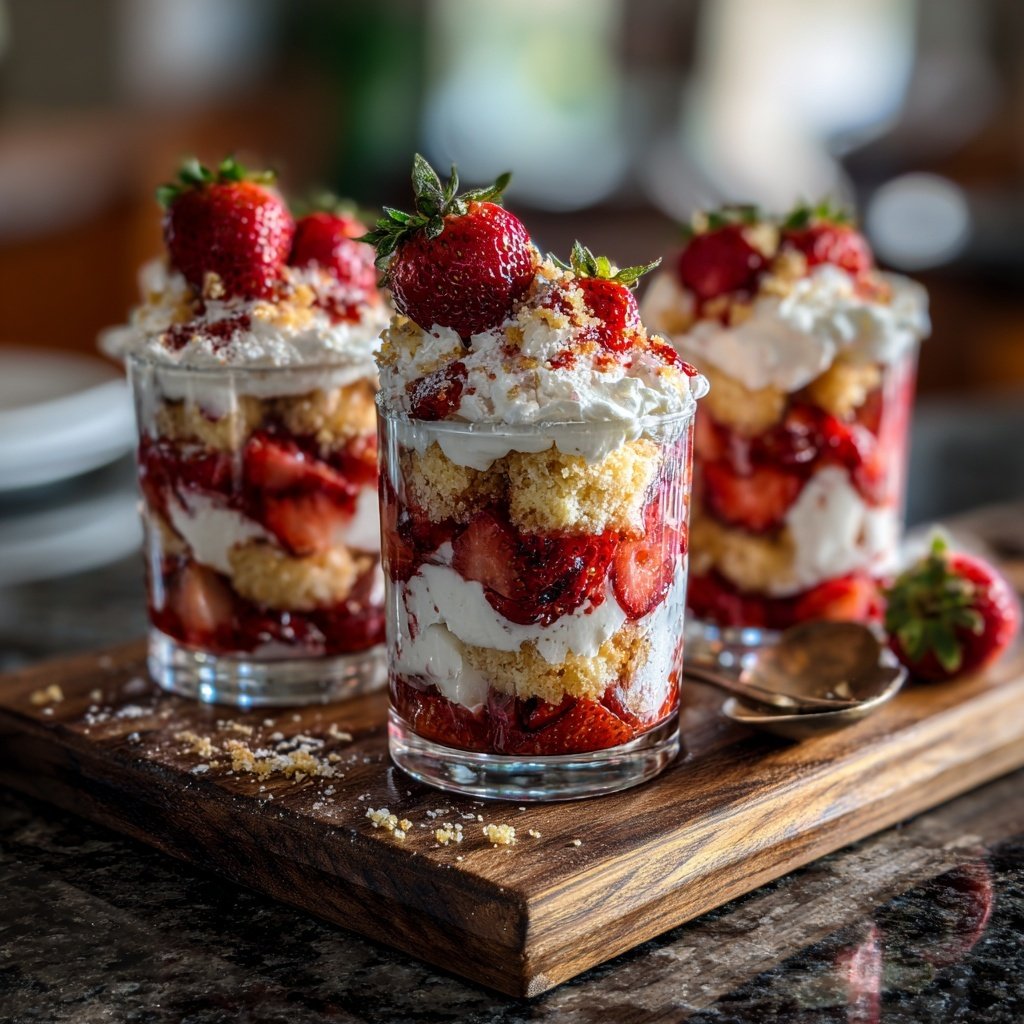 Classic Strawberry Shortcake Parfaits
