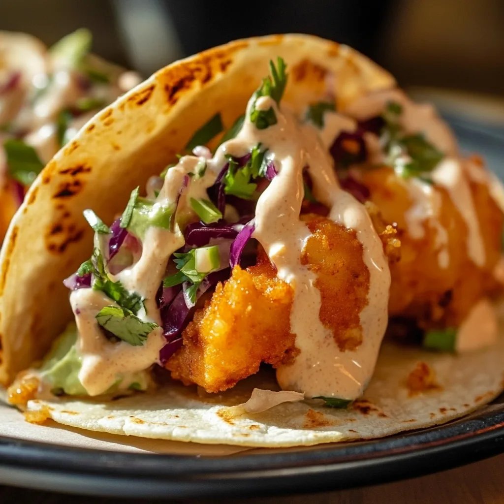Air Fryer Bang Bang Shrimp Tacos