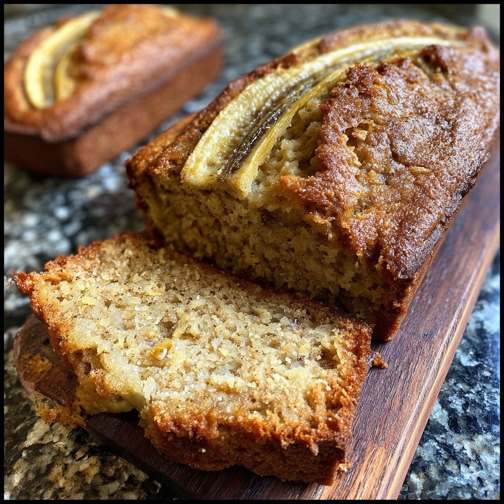 Moist Banana Bread with Ripe Bananas