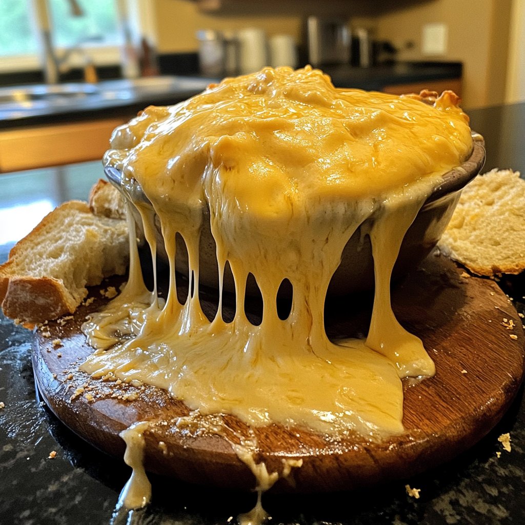 Fondue with Cheddar and Mustard