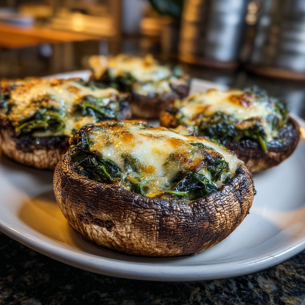 Romantic Stuffed Portobello Mushrooms