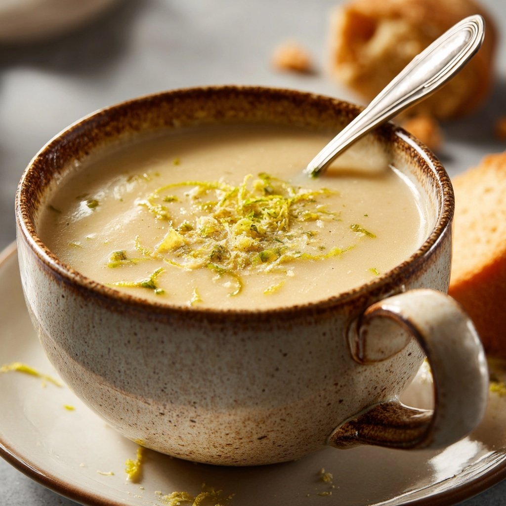 Creamy Lemon White Bean Soup Bowl