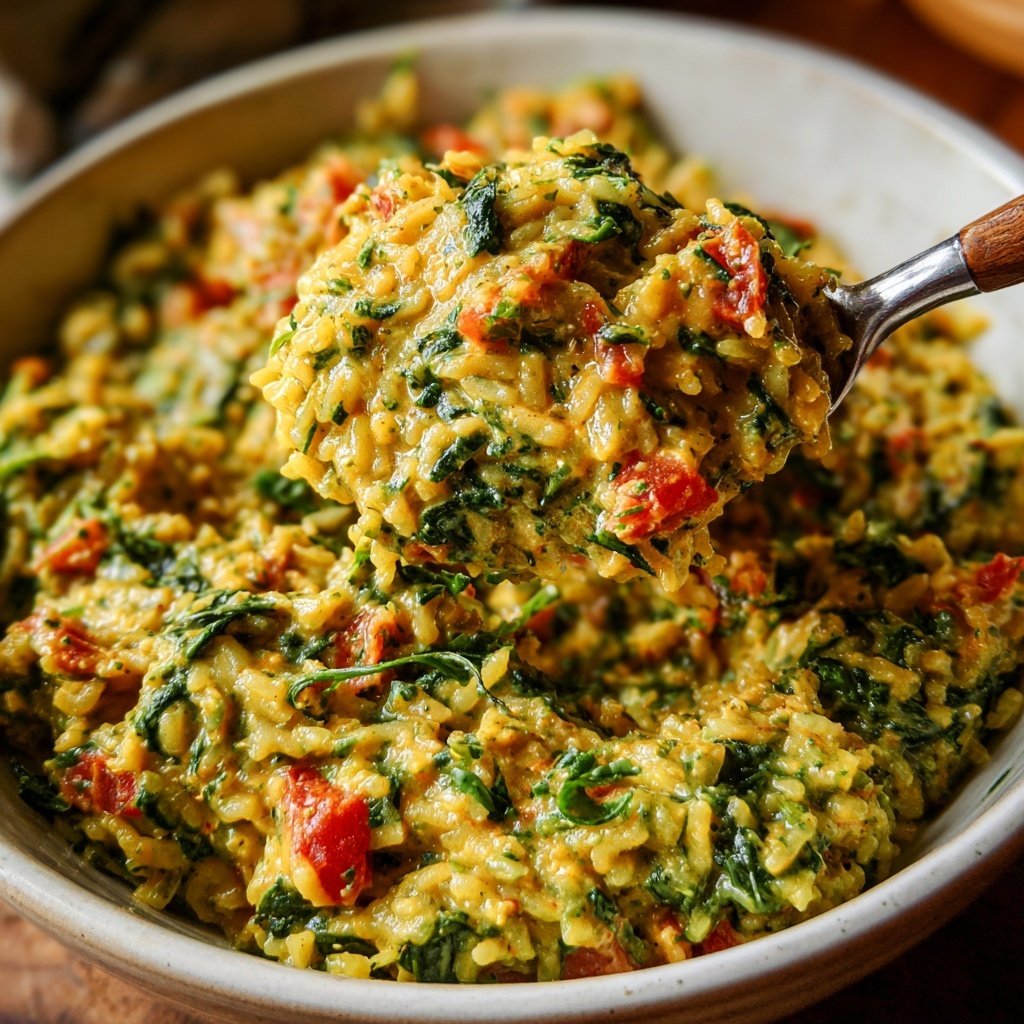 Creamy Spinach Tomato Rice