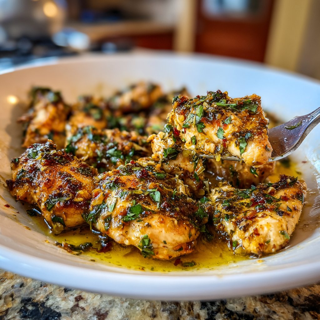 Easy Slow Cooker Lemon Garlic Chicken