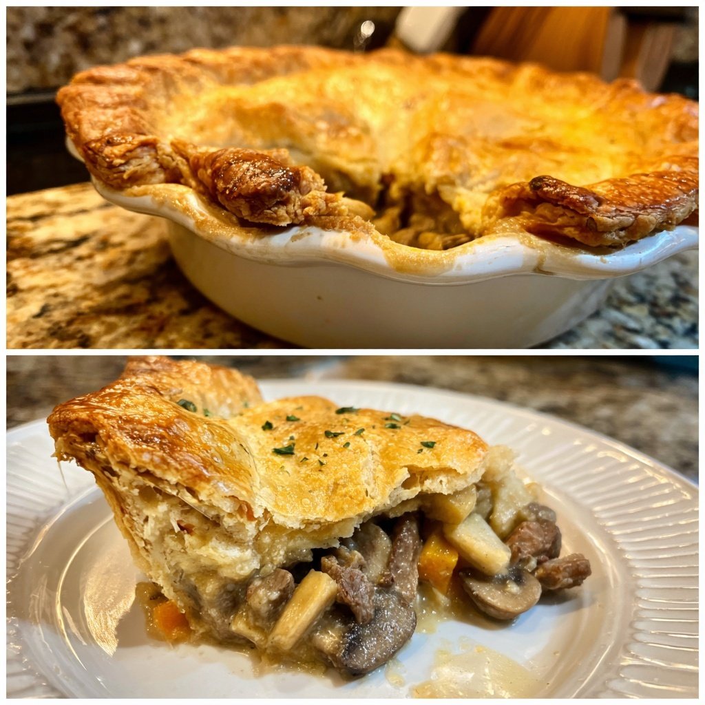 Comfort Food Beef and Mushroom Pot Pie