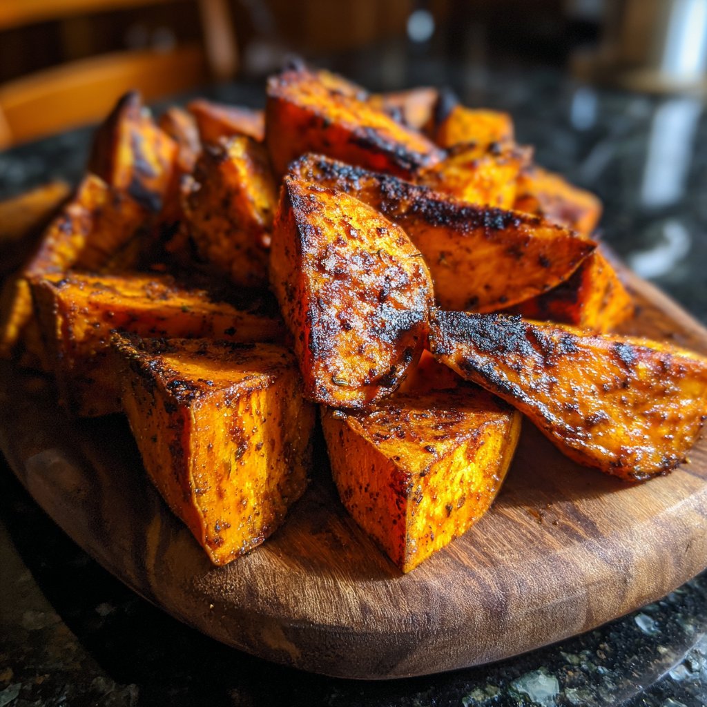 Jamaican Jerk Roasted Sweet Potatoes